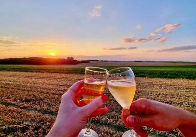 Bon cadeau vol montgolfiere champagne