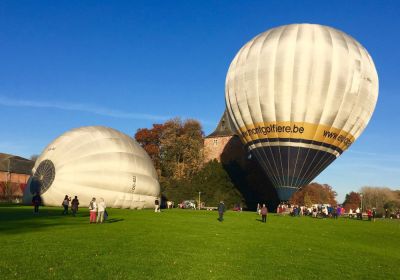 Décollage montgolfiere au Château d'Enghien